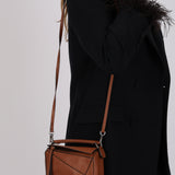Loewe Cognac Mini Puzzle Bag
