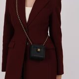 Chanel 2023 Lambskin Turnlock Mini Vanity Bag