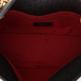 Fendi Charcoal Zucchino Coated Canvas Double Flap Baguette