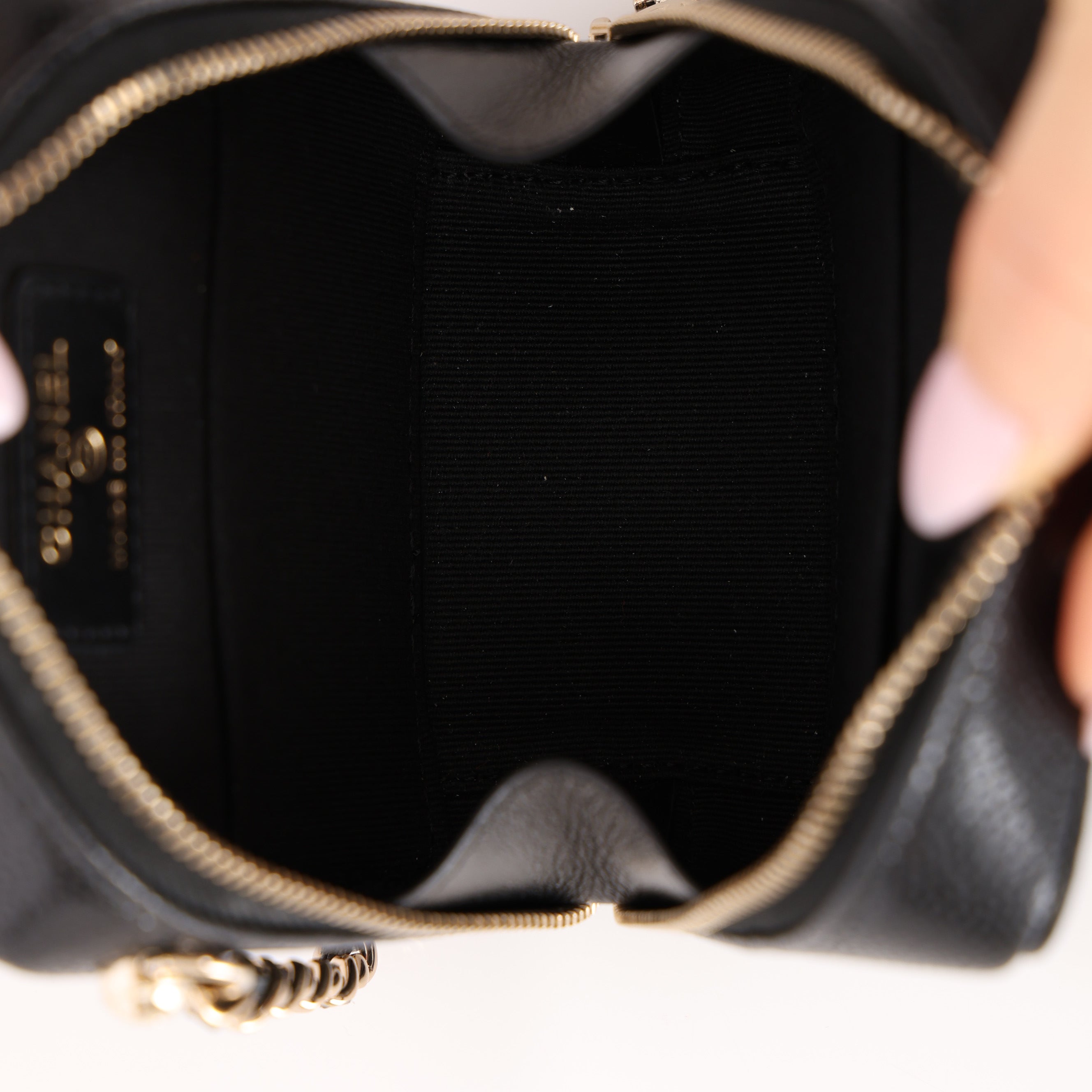 Chanel 2023 Caviar Diamond Resin Square Clutch on Chain