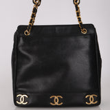 Chanel 1995 Caviar Triple CC Tote Bag 24K GP