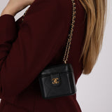 Chanel 2023 Lambskin Turnlock Mini Vanity Bag