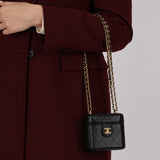 Chanel 2023 Lambskin Turnlock Mini Vanity Bag