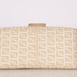 Fendi Cream Zucchino Coated Canvas Mini Mamma Baguette