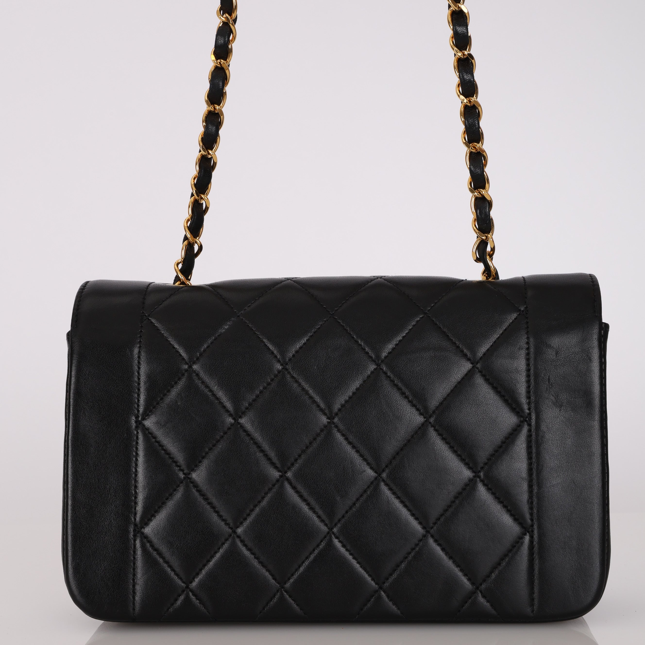 Chanel 1996 Lambskin Small Diana Bag 24K GP
