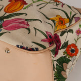 Gucci Multicolor Floral Nailhead Bamboo Top Handle Bag
