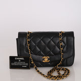 Chanel 1996 Lambskin Small Diana Bag 24K GP