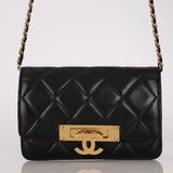 Chanel 2017 Lambskin Golden Clasp Wallet on Chain
