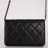 Chanel 2017 Lambskin Golden Clasp Wallet on Chain