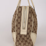 Gucci Beige GG Canvas New Britt Boston Bag