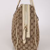 Gucci Beige GG Canvas New Britt Boston Bag