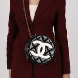 Limited Edition Chanel 1994 Patent Rounded Vanity Bag