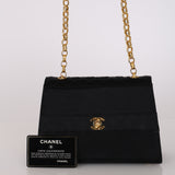 Rare Chanel 1991 Satin Bijoux Turnlock Mini Kelly Bag 24K GP