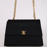 Rare Chanel 1991 Satin Bijoux Turnlock Mini Kelly Bag 24K GP