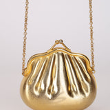 Rare Gucci Gold GG Metal Shell '1970s' Minaudière