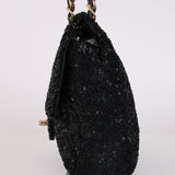 Chanel 2015 Sequin Embroidered Medium Single Flap Bag GHW