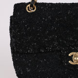 Chanel 2015 Sequin Embroidered Medium Single Flap Bag GHW