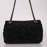 Chanel 2015 Sequin Embroidered Medium Single Flap Bag GHW