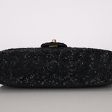 Chanel 2015 Sequin Embroidered Medium Single Flap Bag GHW