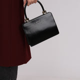 Gucci Leather Lucite Handle Frame Bag