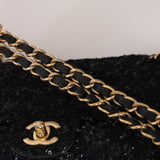 Chanel 2015 Sequin Embroidered Medium Single Flap Bag GHW