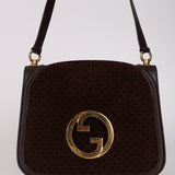 Gucci Chocolate Suede Medium Blondie Shoulder Bag
