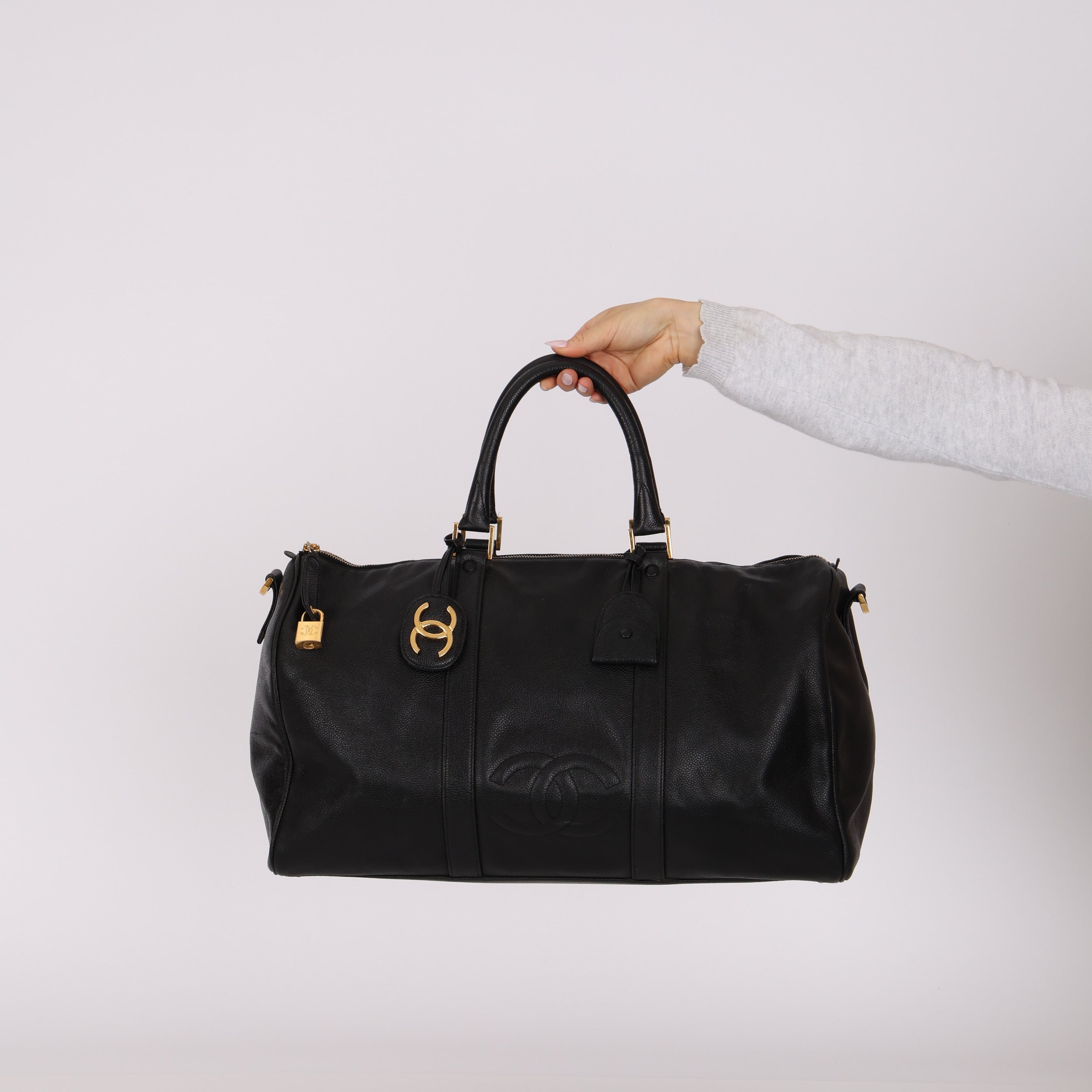Chanel 1993 Caviar Timeless Weekender Duffel Bag