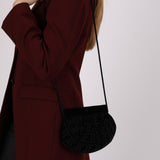 Fendi Velour Beaded Zucca Evening Bag