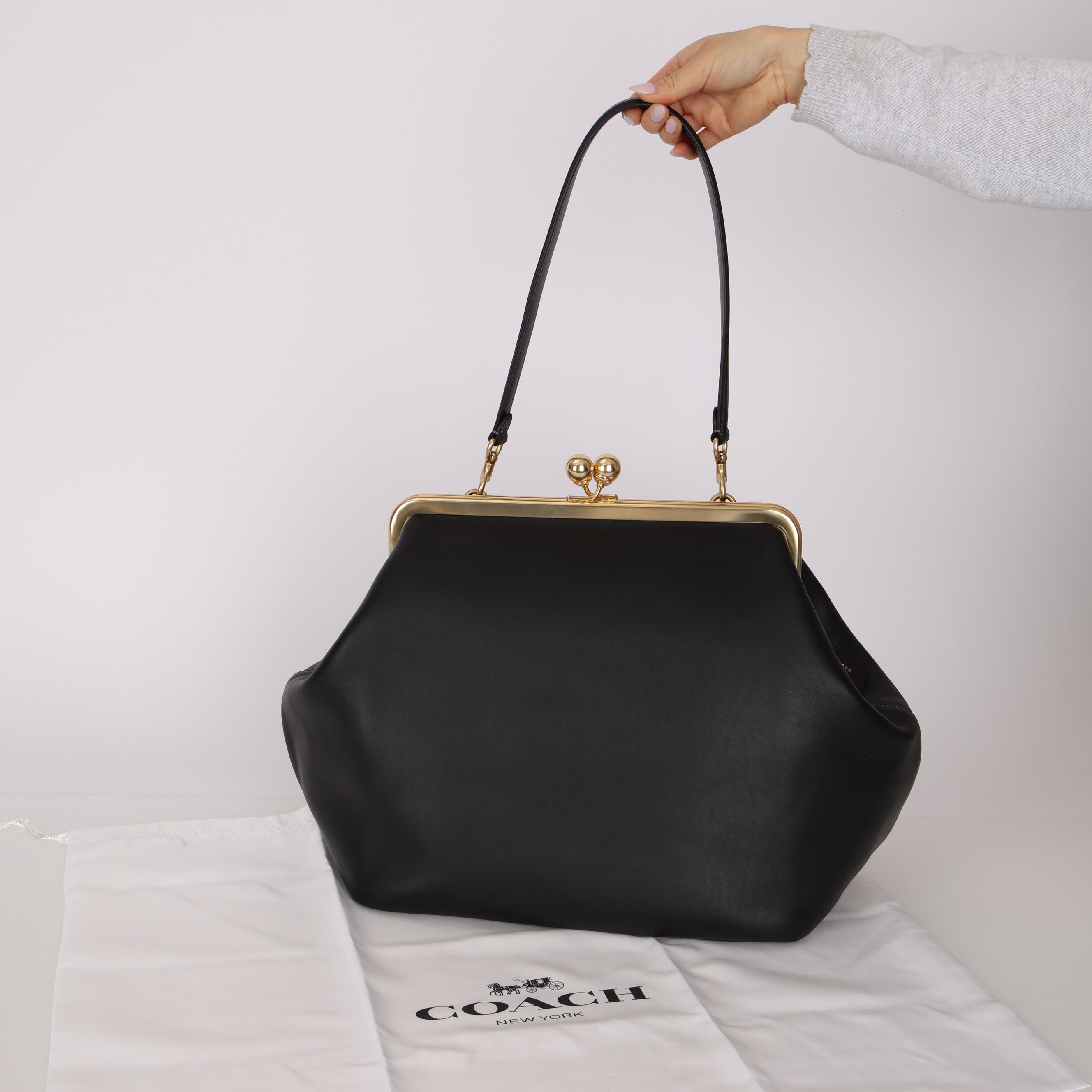 Coach Large Kisslock Frame Bag
