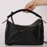 Rare Loewe Black Laced Medium Puzzle Bag