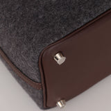 Hermès 2020 Havana Swift and Gris Moyen Wool Picotin 18 PM PHW