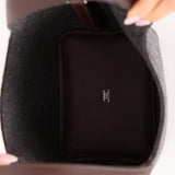 Hermès 2020 Havana Swift and Gris Moyen Wool Picotin 18 PM PHW