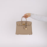 Hermès Birkin 25 Gris Tourterelle Togo 2018 GHW