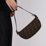 Fendi Zucca Half-Moon Pochette