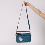 Limited Edition Loewe x Studio Ghibli Lagoon Blue Calfskin 'Boh Mouse' Small Puzzle Bag