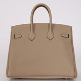 Hermès Birkin 25 Gris Tourterelle Togo 2018 GHW
