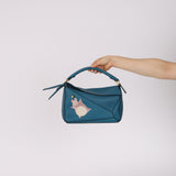 Limited Edition Loewe x Studio Ghibli Lagoon Blue Calfskin 'Boh Mouse' Small Puzzle Bag
