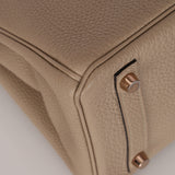Hermès Birkin 25 Gris Tourterelle Togo 2018 GHW