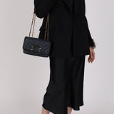 Chanel 2019 Navy Caviar Filigree Small Flap Bag