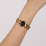 Rare Fendi Orologi 770L Gold Black FF Dial Watch, 26mm