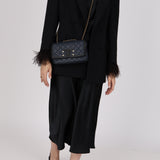 Chanel 2019 Navy Caviar Filigree Small Flap Bag