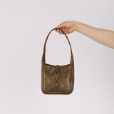 Saint Laurent Metallic Astres Satin Crystal-Embellished Le 5 á 7 Mini Hobo