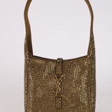 Saint Laurent Metallic Astres Satin Crystal-Embellished Le 5 á 7 Mini Hobo