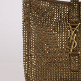 Saint Laurent Metallic Astres Satin Crystal-Embellished Le 5 á 7 Mini Hobo