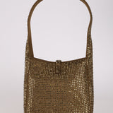 Saint Laurent Metallic Astres Satin Crystal-Embellished Le 5 á 7 Mini Hobo