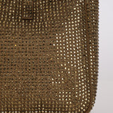 Saint Laurent Metallic Astres Satin Crystal-Embellished Le 5 á 7 Mini Hobo