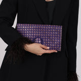 Bottega Veneta Anaconda Intrecciato Turnlock Clutch