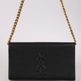 Saint Laurent Black Grain de Poudre Belle De Jour Clutch