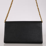 Saint Laurent Black Grain de Poudre Belle De Jour Clutch