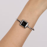 Gucci 1900L Square Stainless Steel Onyx Face Watch 19mm